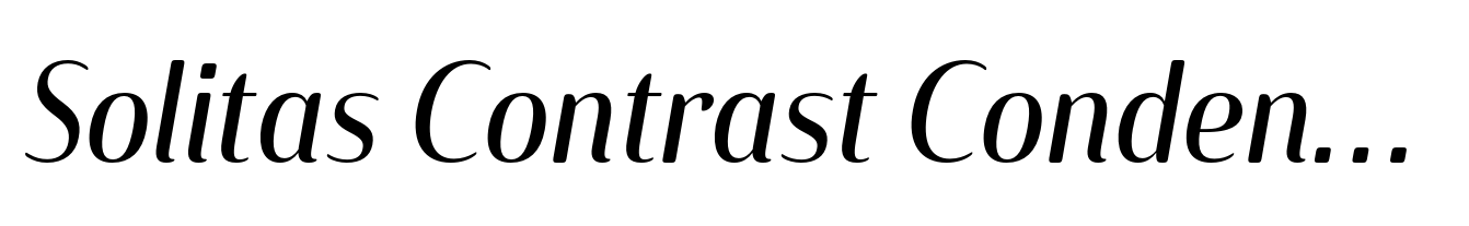 Solitas Contrast Condensed Regular Italic